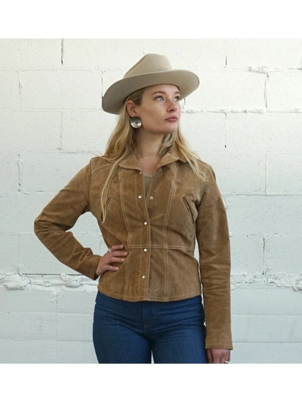 Vintage 90s Wilsons Leather Maxima suede Western Jacket in a tan Womans  Sz Med